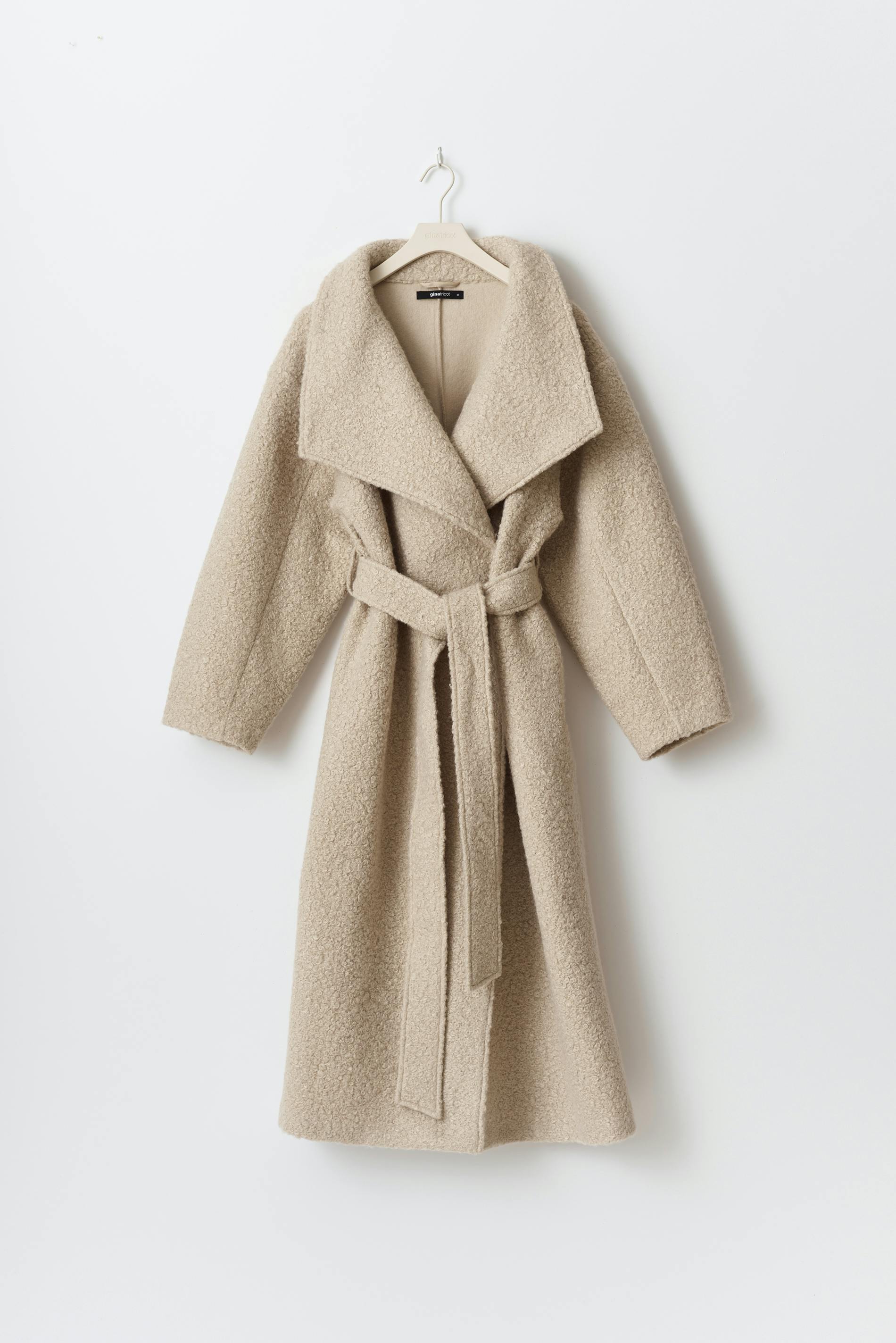 Soft boucle long coat