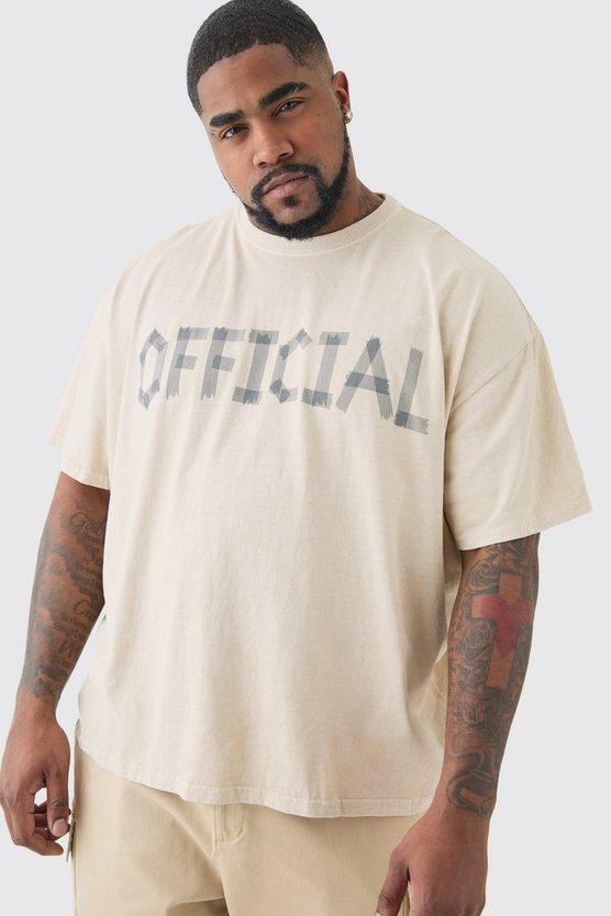 Plus Oversize T-Shirt mit Official Print