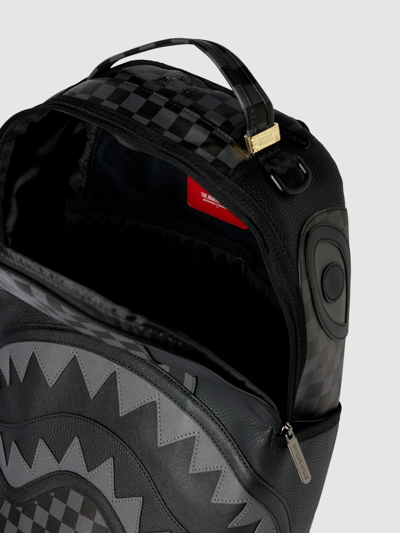 Rucksack mit Allover-Muster Modell 'Henny Phantom' in schwarz