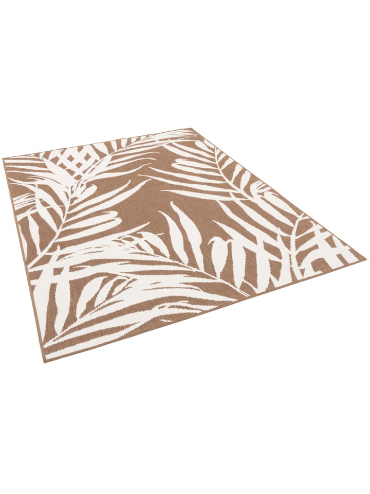 Pergamon In- und Outdoor Teppich Beidseitig Cape Cod  Blätter in Beige Creme günstig kaufen
