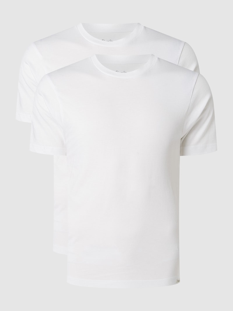 T-Shirt aus Baumwolle im 2er-Pack in weiß