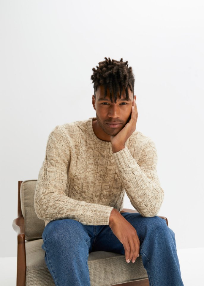 Pullover mit Zopfmuster
