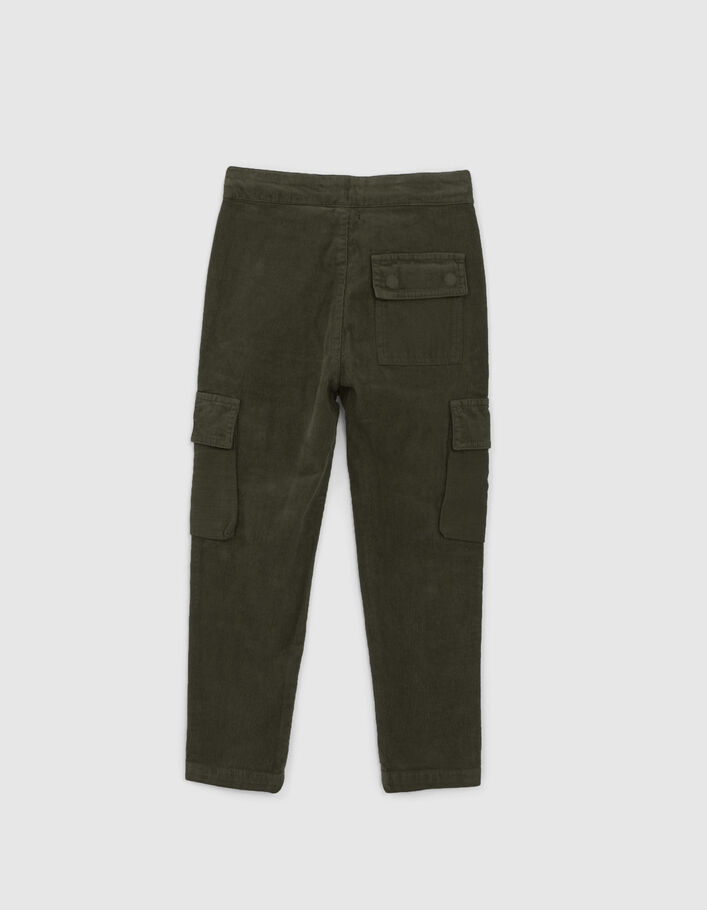 Pantalon BATTLE kaki en velours garçon