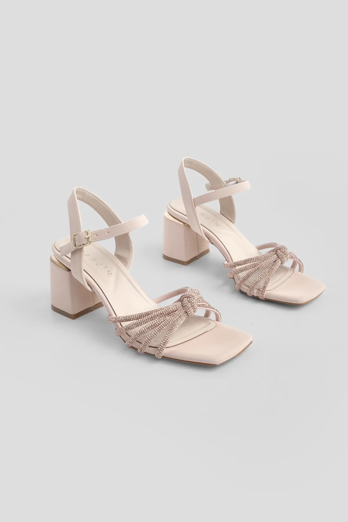 Marjin  Damen Abendschuhe mit Steinbesatz Tayla Beige
