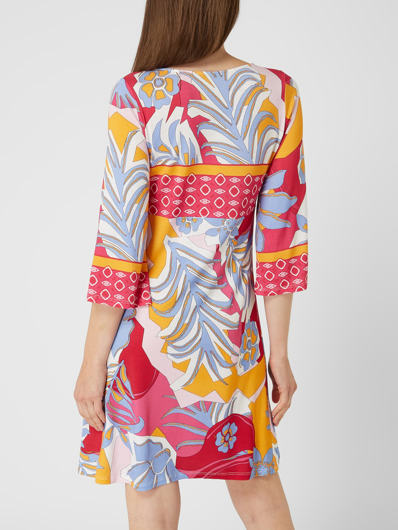 Kleid mit floralem Muster Modell 'Abito' in weiß