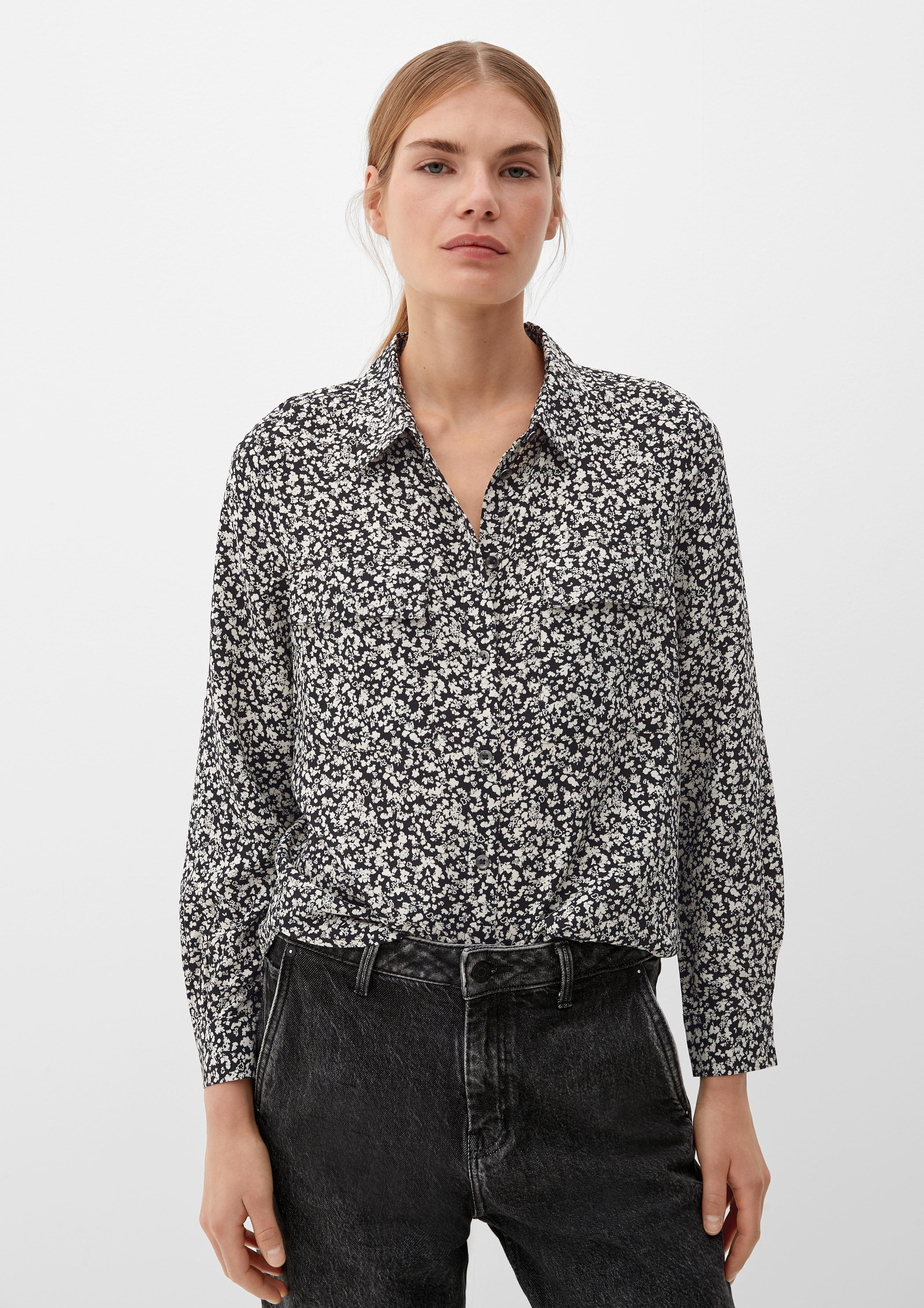 Viskose-Bluse mit Alloverprint  2120833-99A2