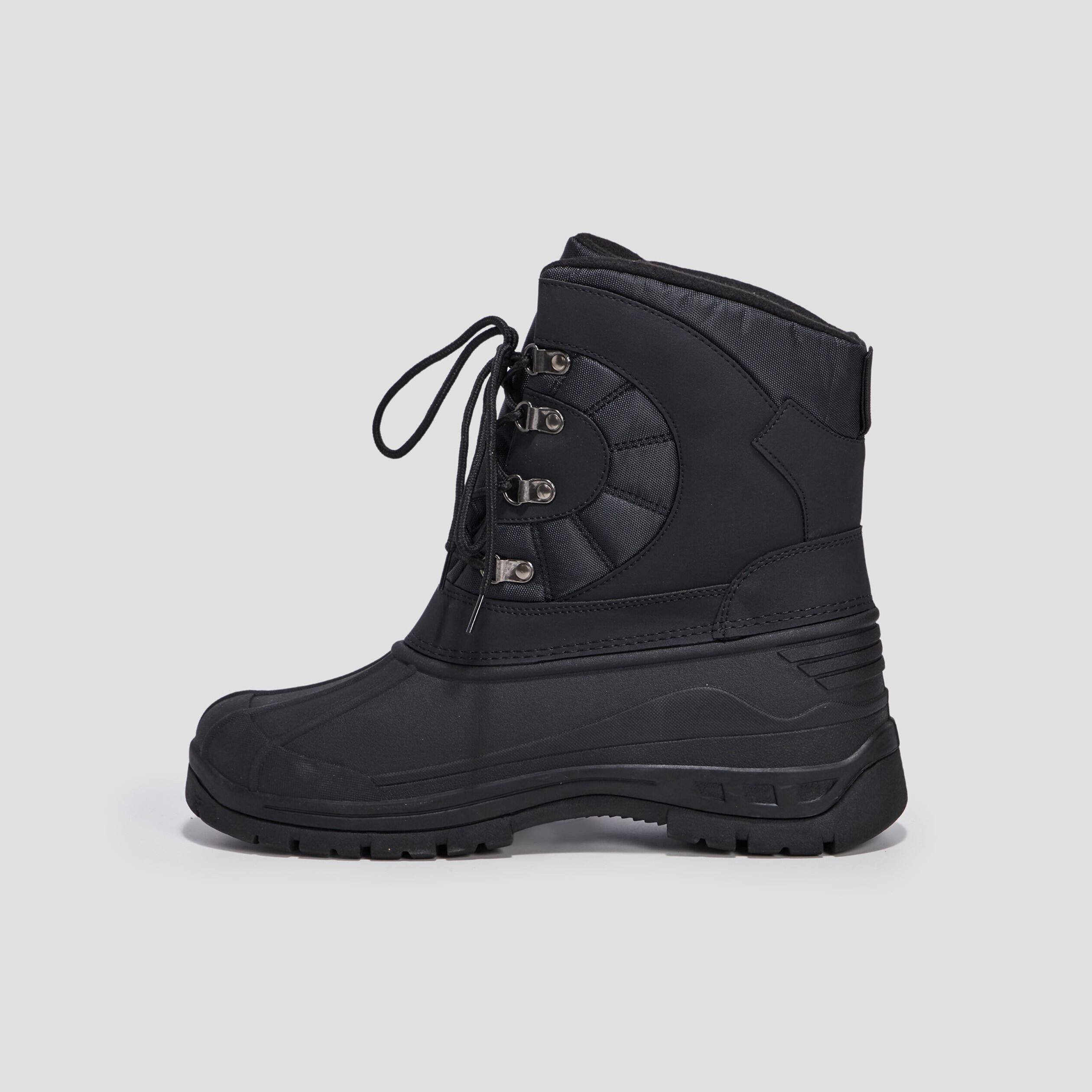 Bottes de neige à lacets noir homme | La Halle