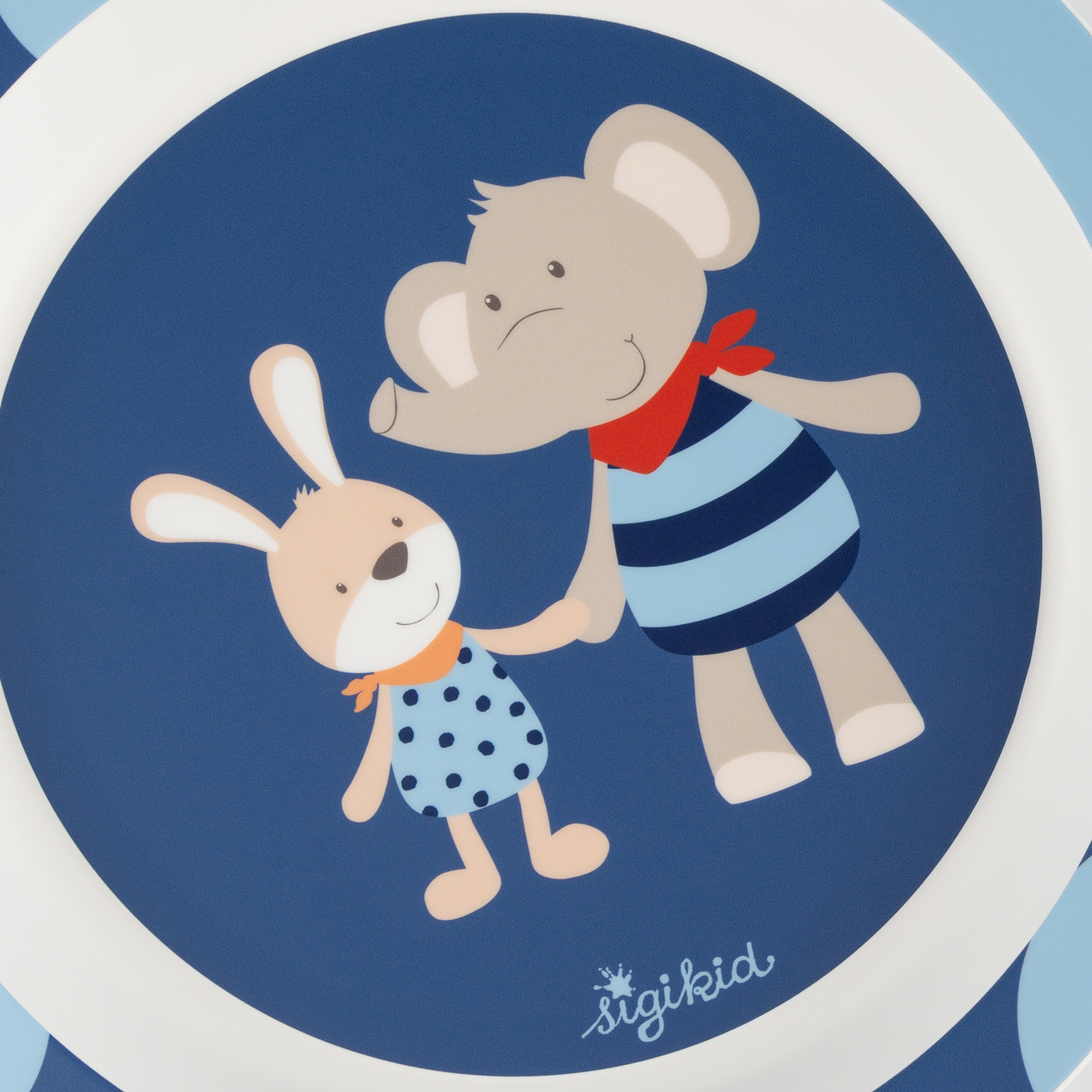 Kinder Teller Hase & Elefant Lolo Lombardo, rPET