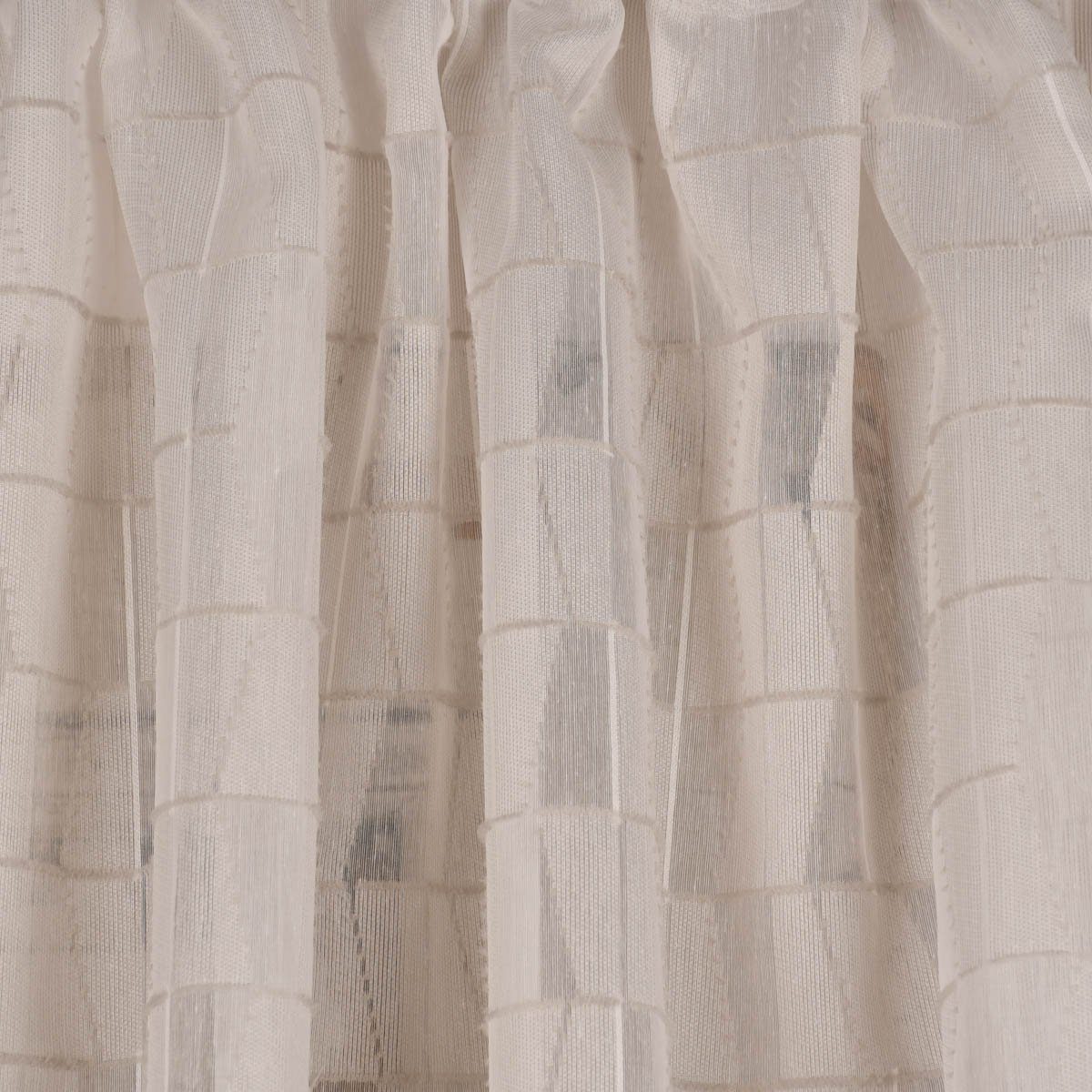 Meterware Rasch Textil Gardinenstoff Stores Scherli Rechtecke abstrakt ste300cm, stark perforiert, Kunstfaser, überbreit