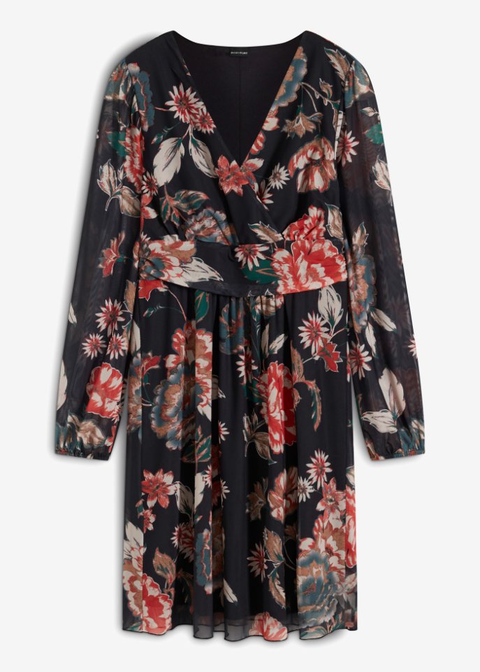 bedrucktes Mesh-Kleid