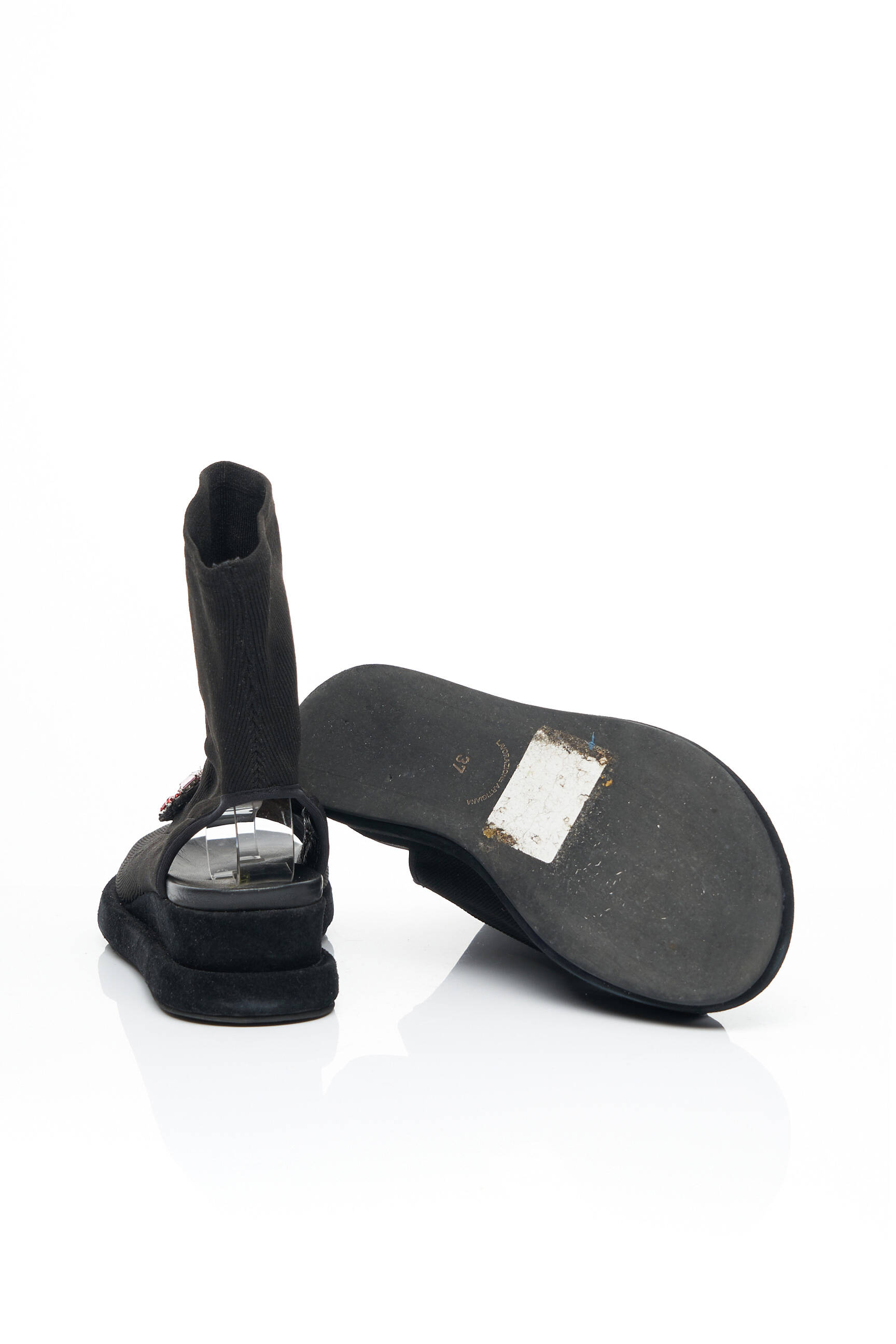 Elena Lachi Sandales Nu Pieds Femme couleur noir