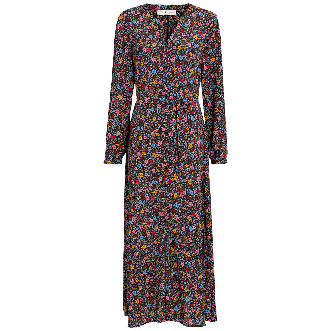 Damen Maxi-Kleid im bunten Millefleur-Dessin
