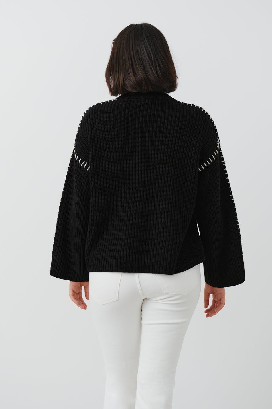 Stitch knitted sweater