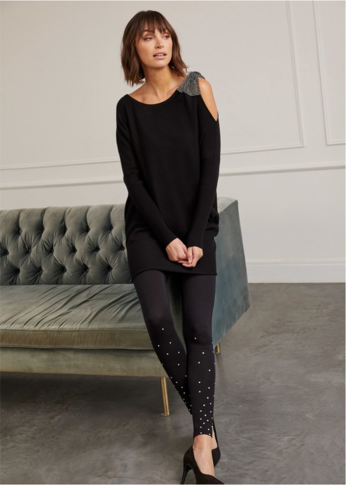 Leggings mit Glitzersteinchen