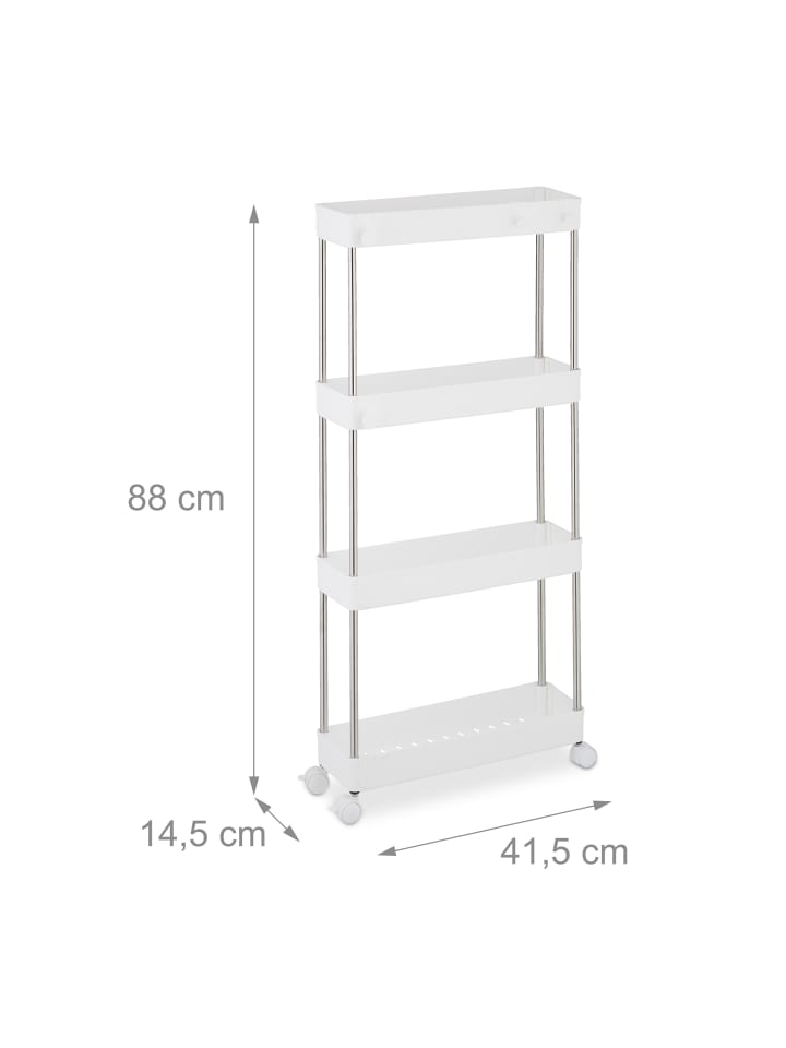 relaxdays Nischenwagen in Weiß - (B)41,5 x (H)88 x (T)14,5 cm günstig kaufen onesize