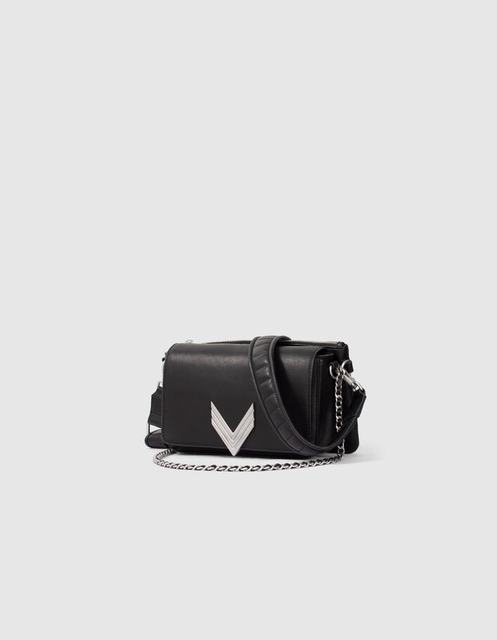 Le sac 111 Romy en cuir d'agneau Chrome Free noir femme