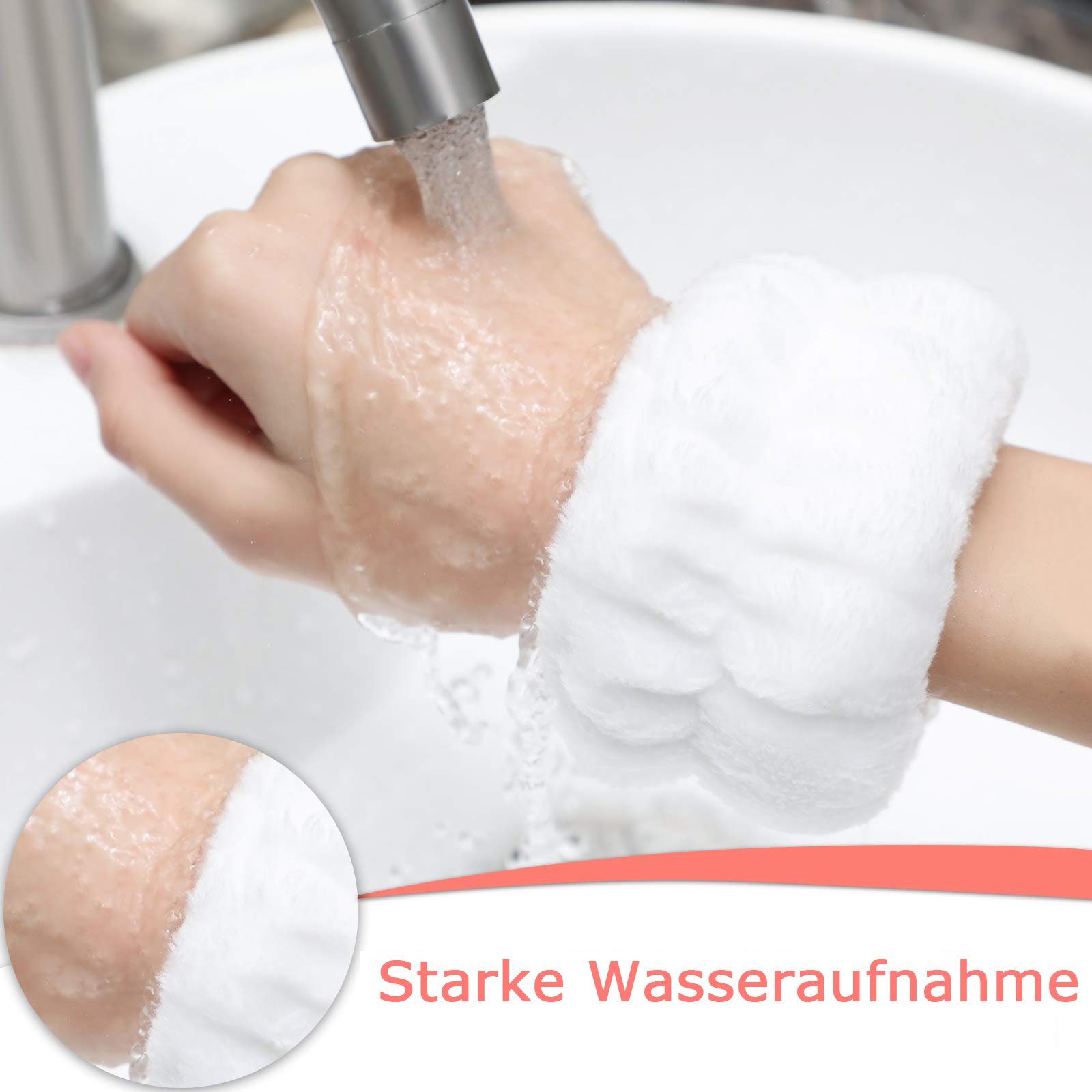 FeelGlad Schweißband 4 Paare Schweißband Handgelenk,Spa Headband, Weich