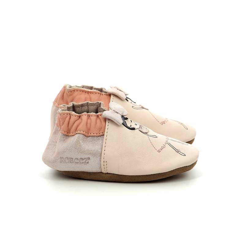 Chaussons cuir tannage vegetal Ballet Passion