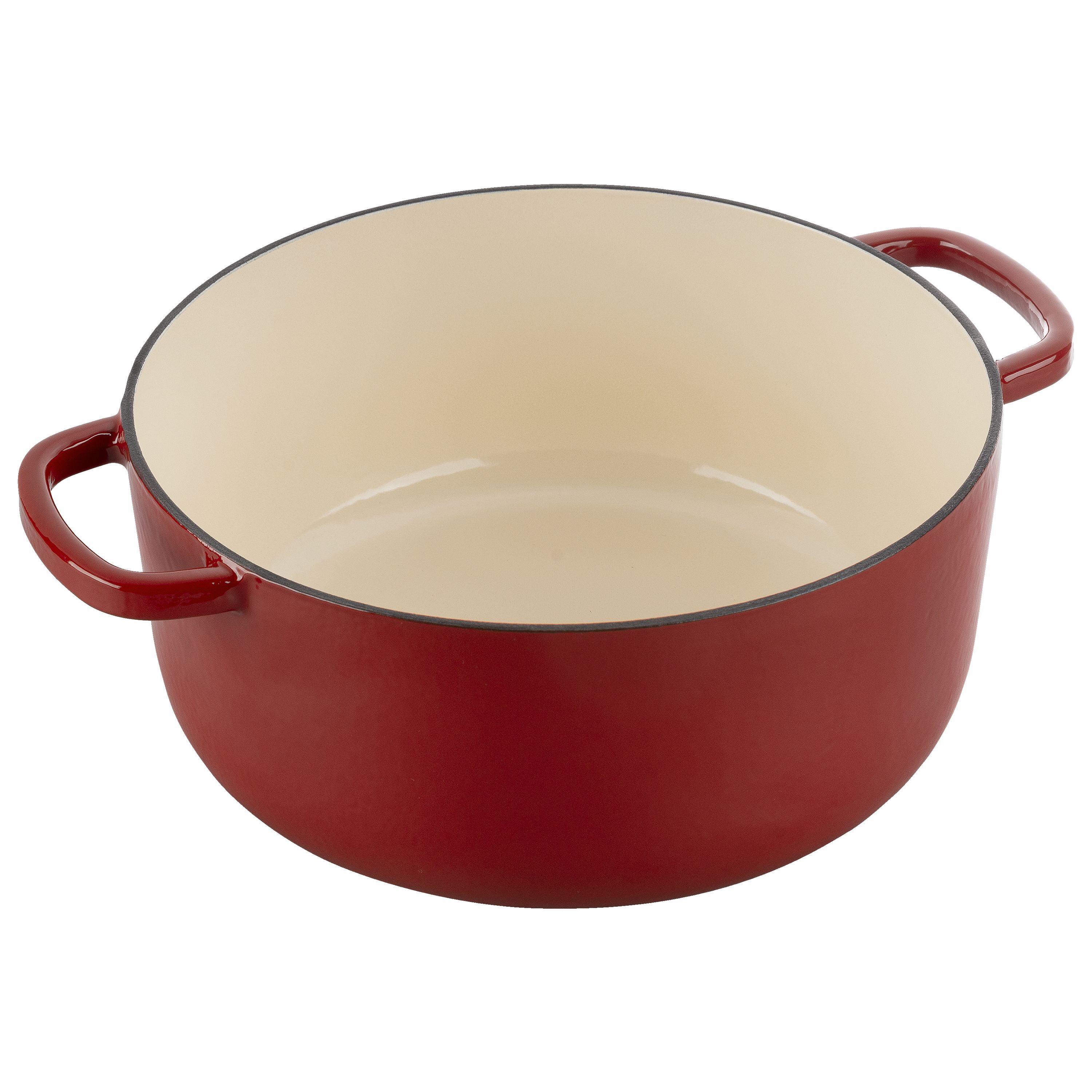 Cocotte 24 cm, rund, Rot, Gusseisen