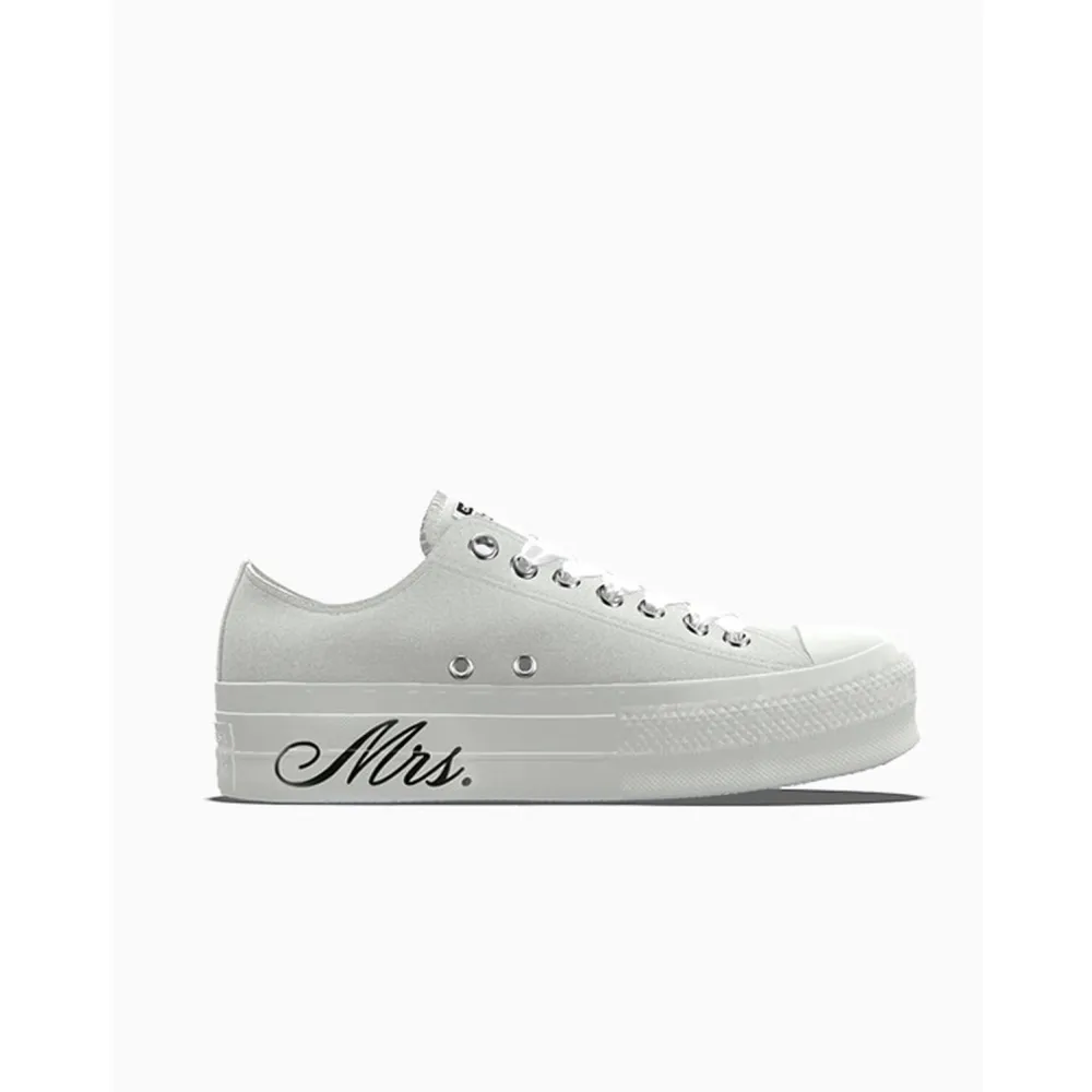 Converse Custom Chuck Taylor All Star Lift Platform Premium Wedding By You A02257CSP24_WHITE_MRS / weiss