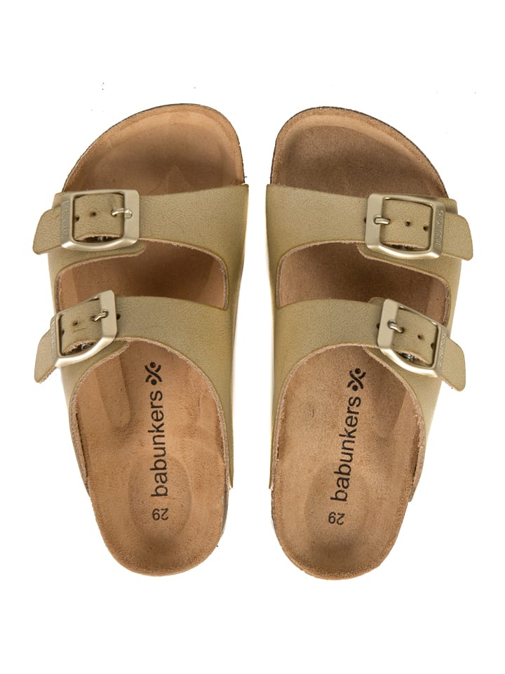 BABUNKERS Family Pantoletten in Beige günstig kaufen