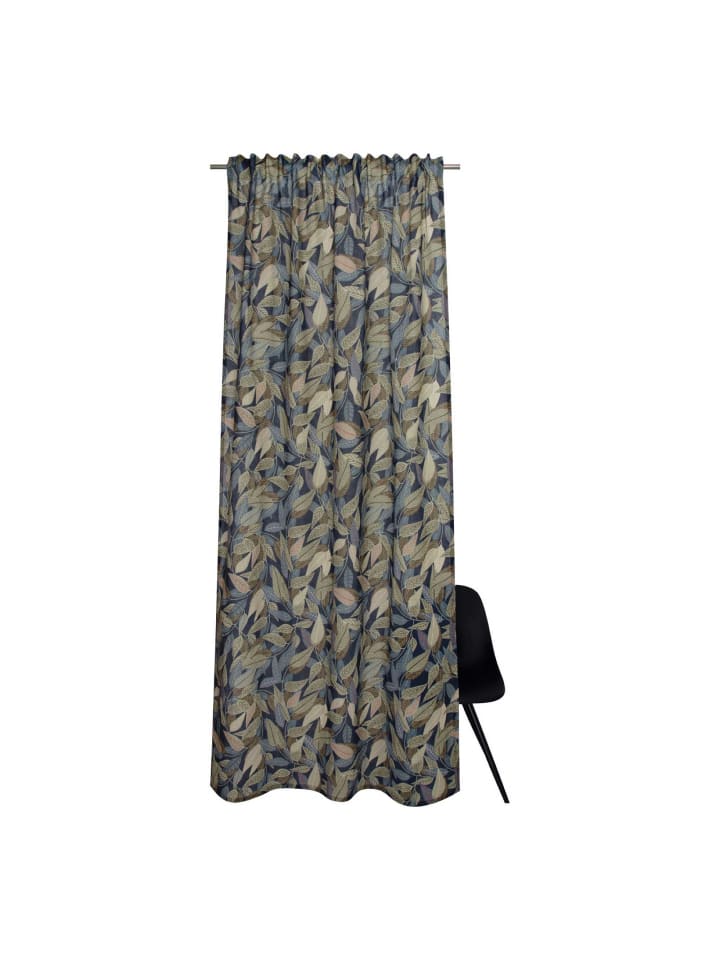 ESPRIT Halbtransparenter Schlaufenvorhang MACY in Blau günstig kaufen 130x250 cm