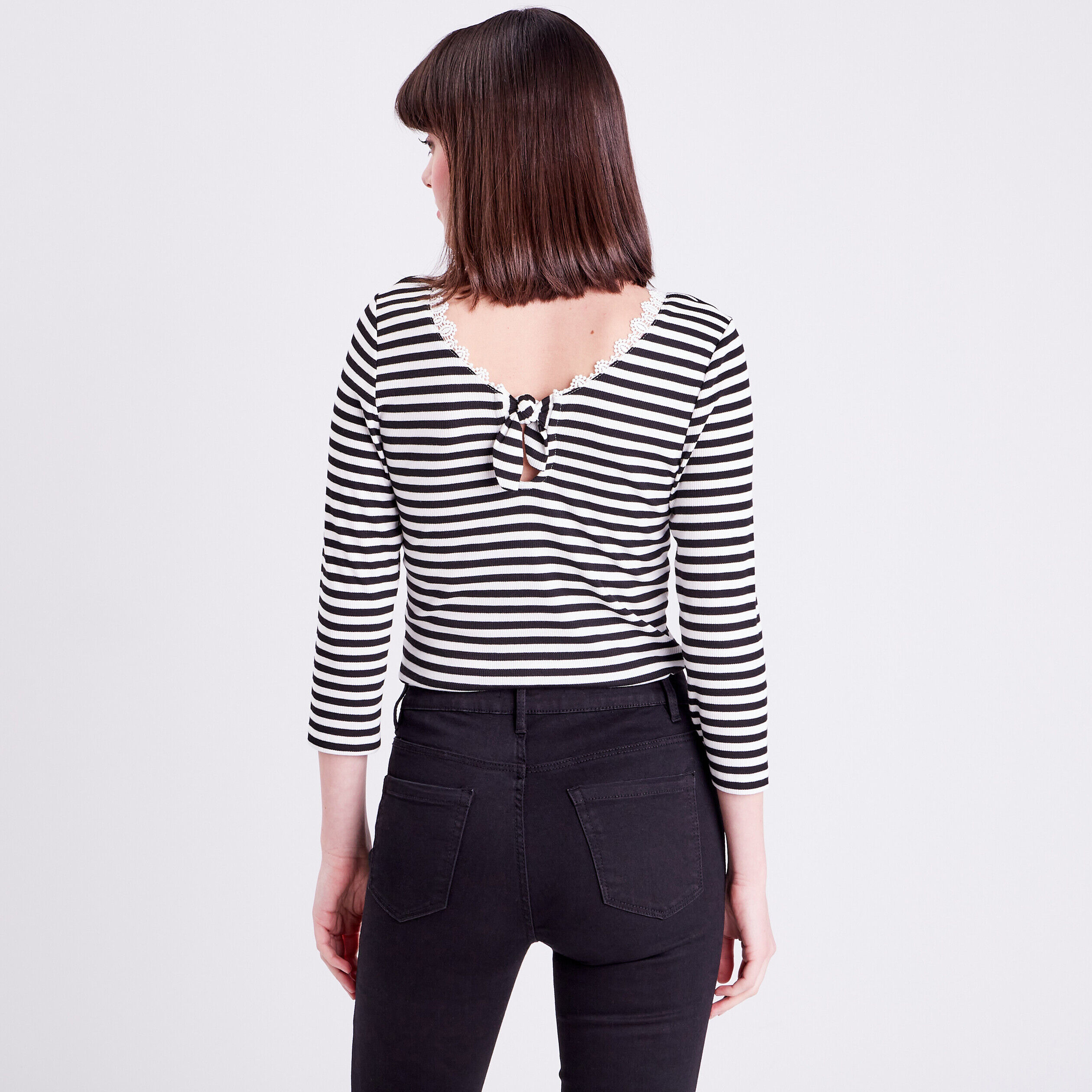 T-shirt manches 3/4 beige femme | Cache Cache