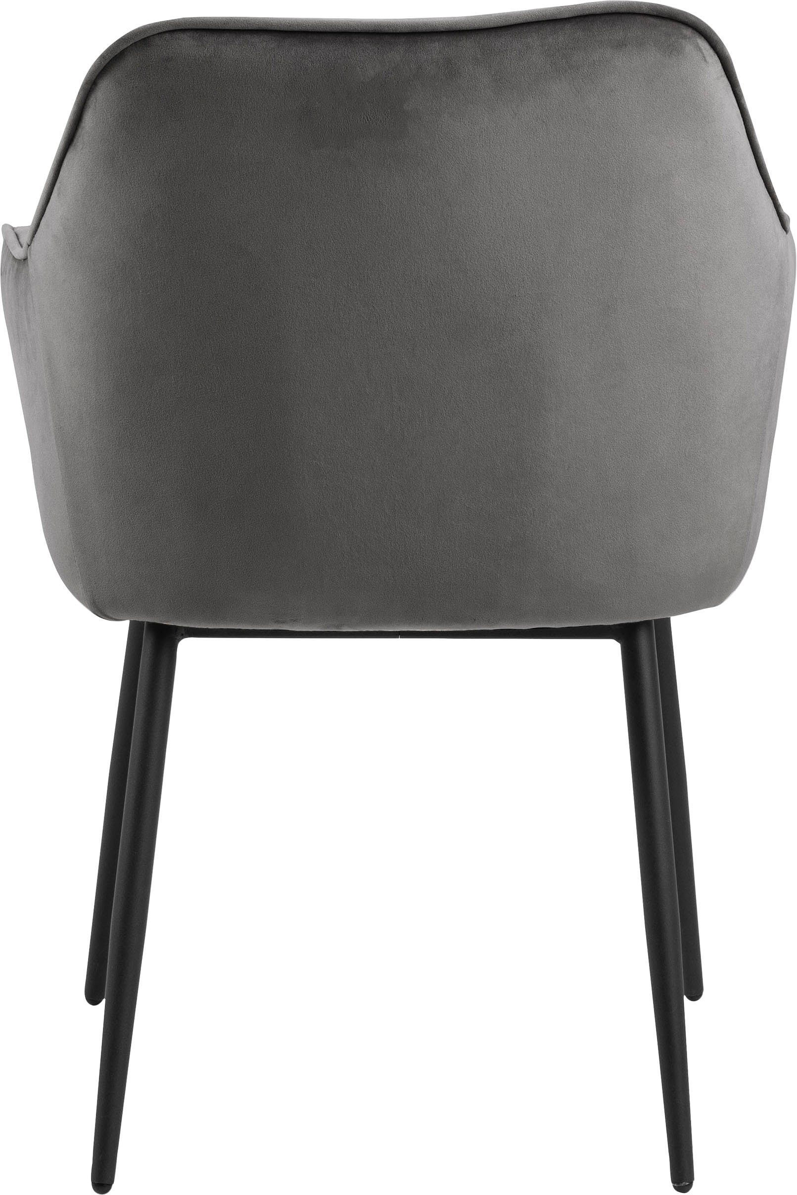 ACTONA GROUP Bistrostuhl (Set, 2 St), Samtbezug, mit Steppungen; Sitzhöhe 79cm