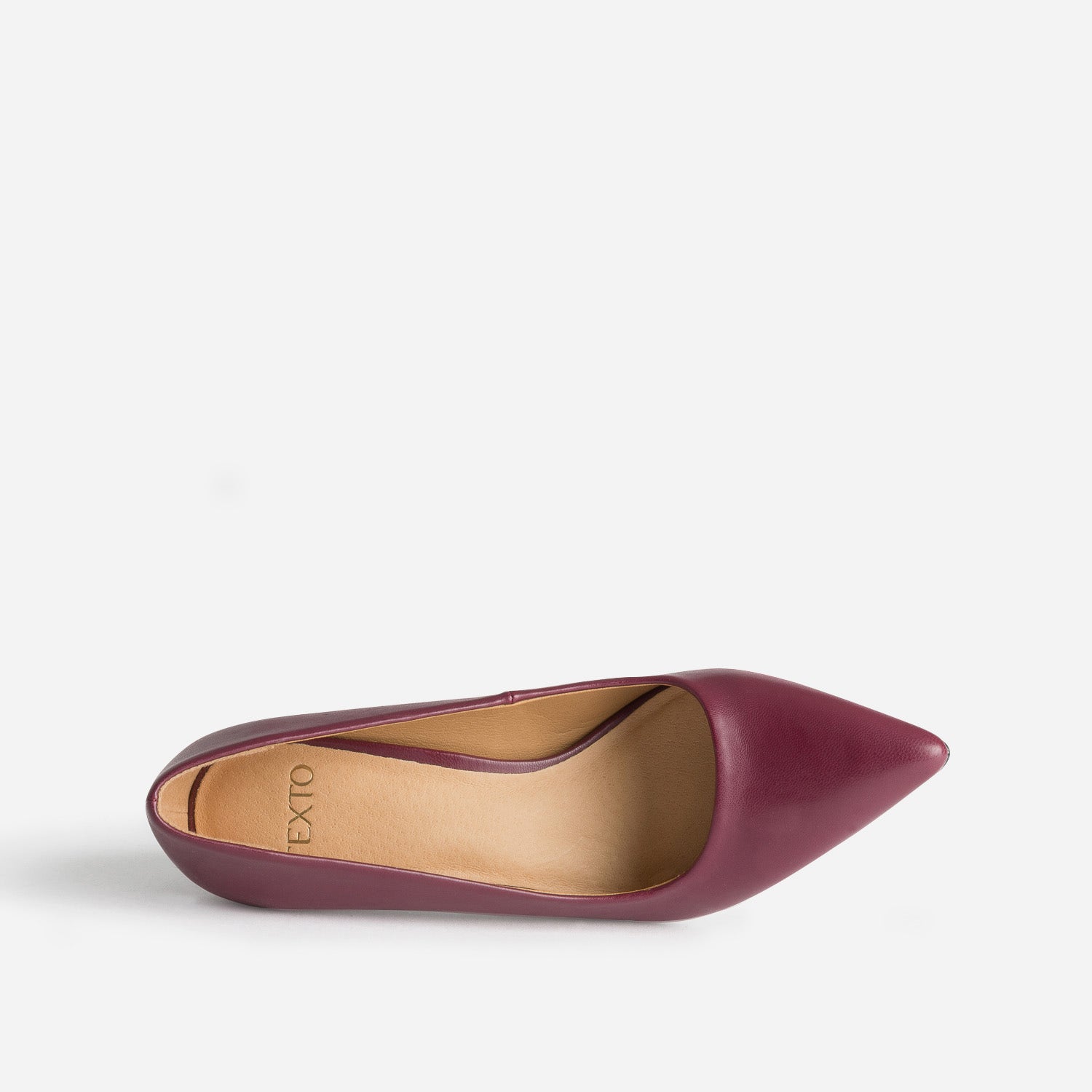 Escarpin TEXTO prune à talon fin