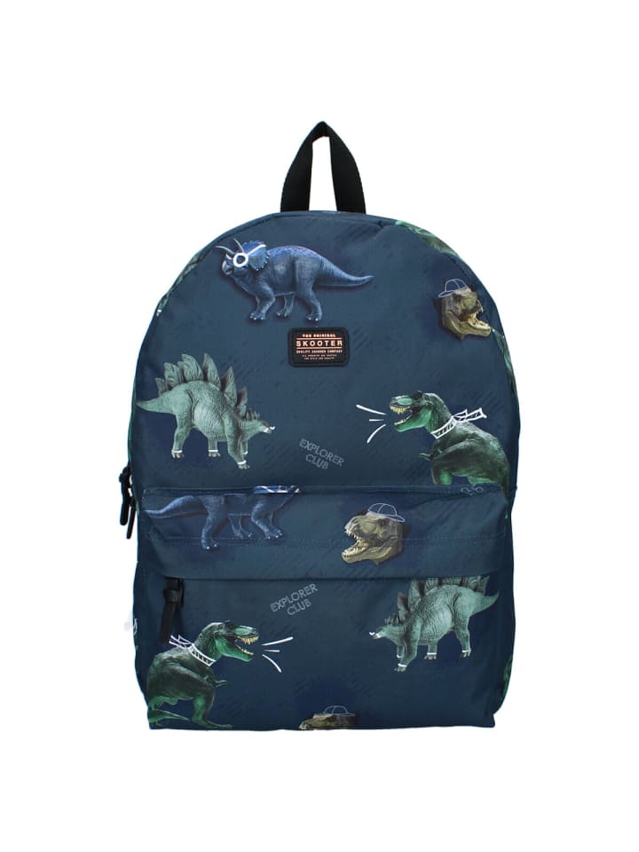 COFI 1453 Skooter Dino Kinderrucksack – Verstärkt &gepolsterten Gurten in Blau günstig kaufen 39 cm