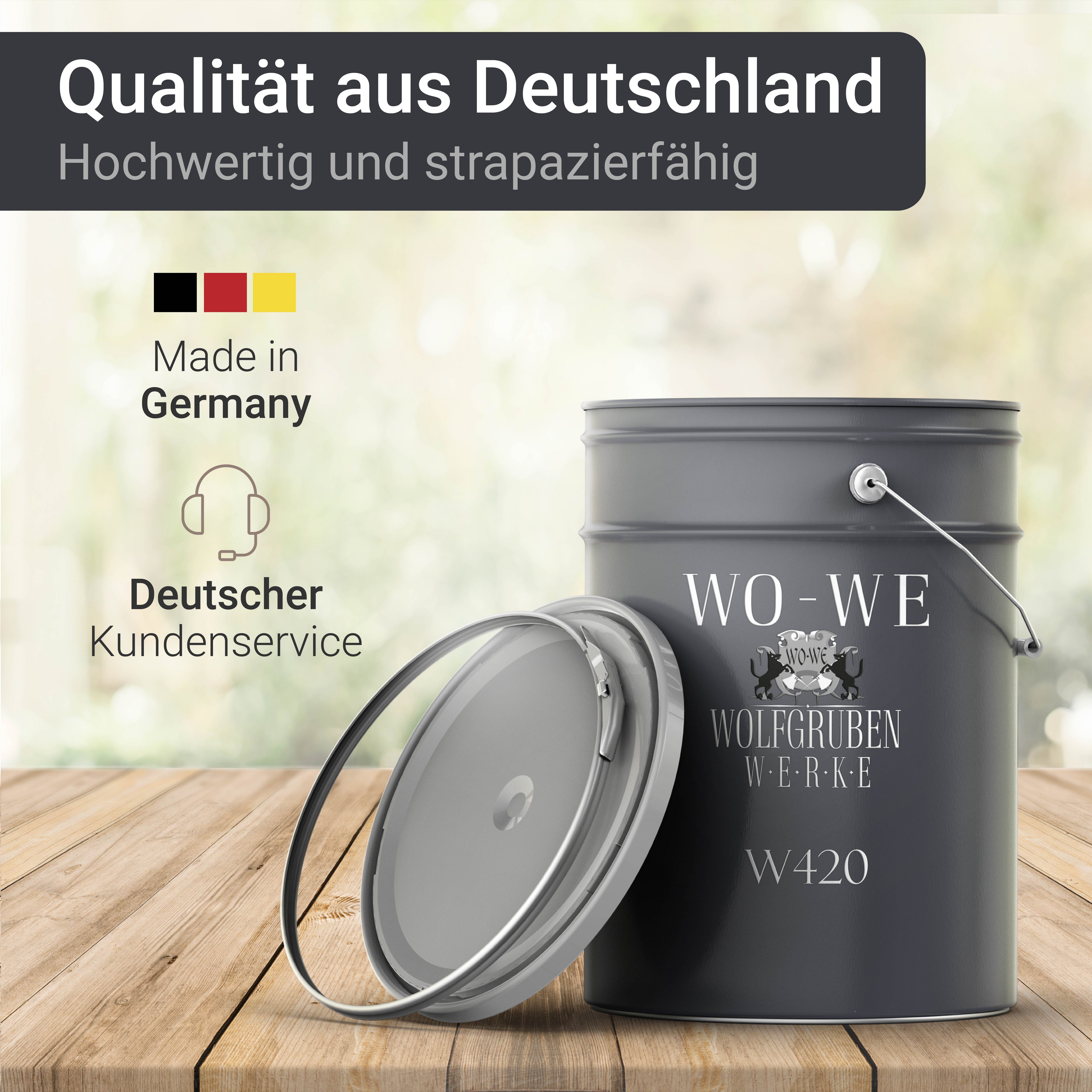WO-WE Holzlack Holzfarbe Wetterschutzfarbe Holzanstrich W420, 1-10L, Seidenglänzend, Wasserbasis