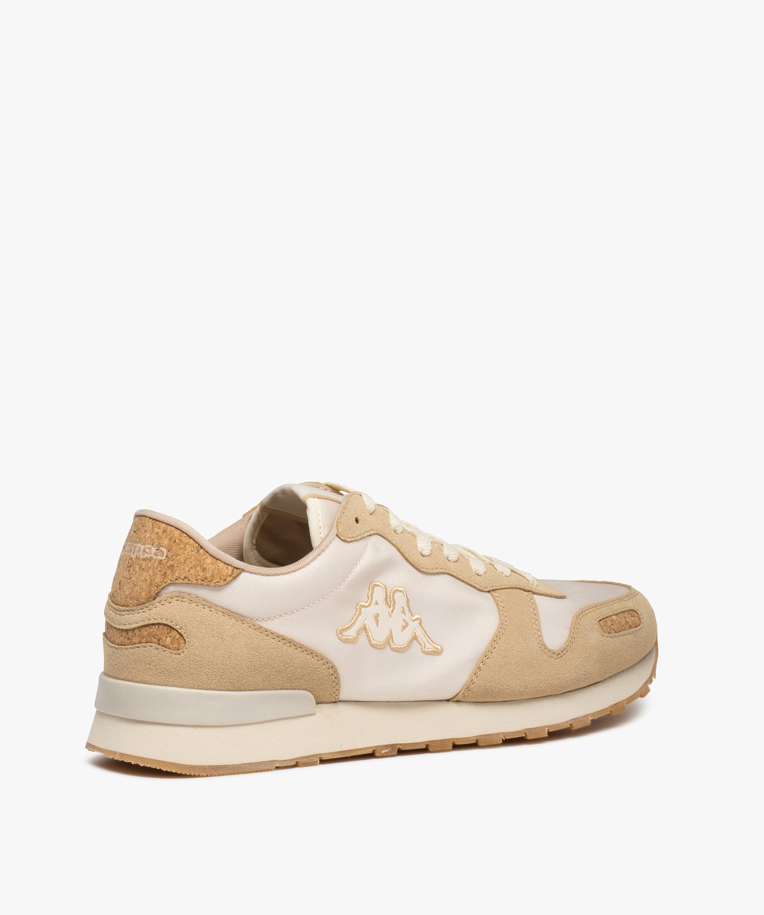 Baskets homme en toile et suédine – Kappa Berlin beige | GEMO