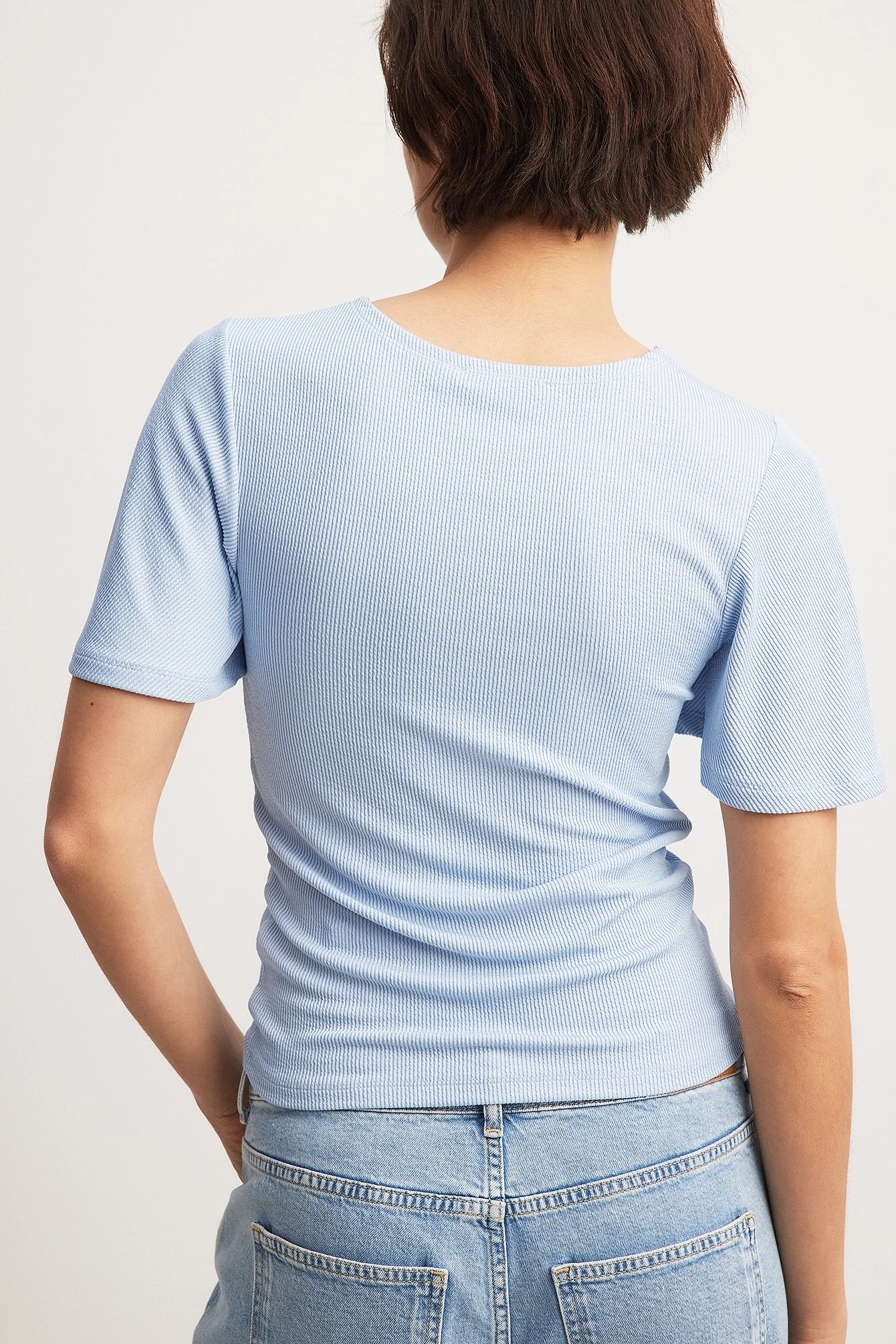 Soft Rib Butterfly Sleeve Top