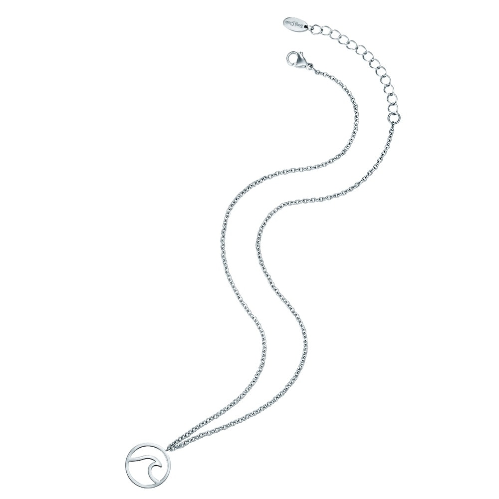 EASTSIDE Collier en acier inoxydé Vague Acier inoxydable en Argent collier