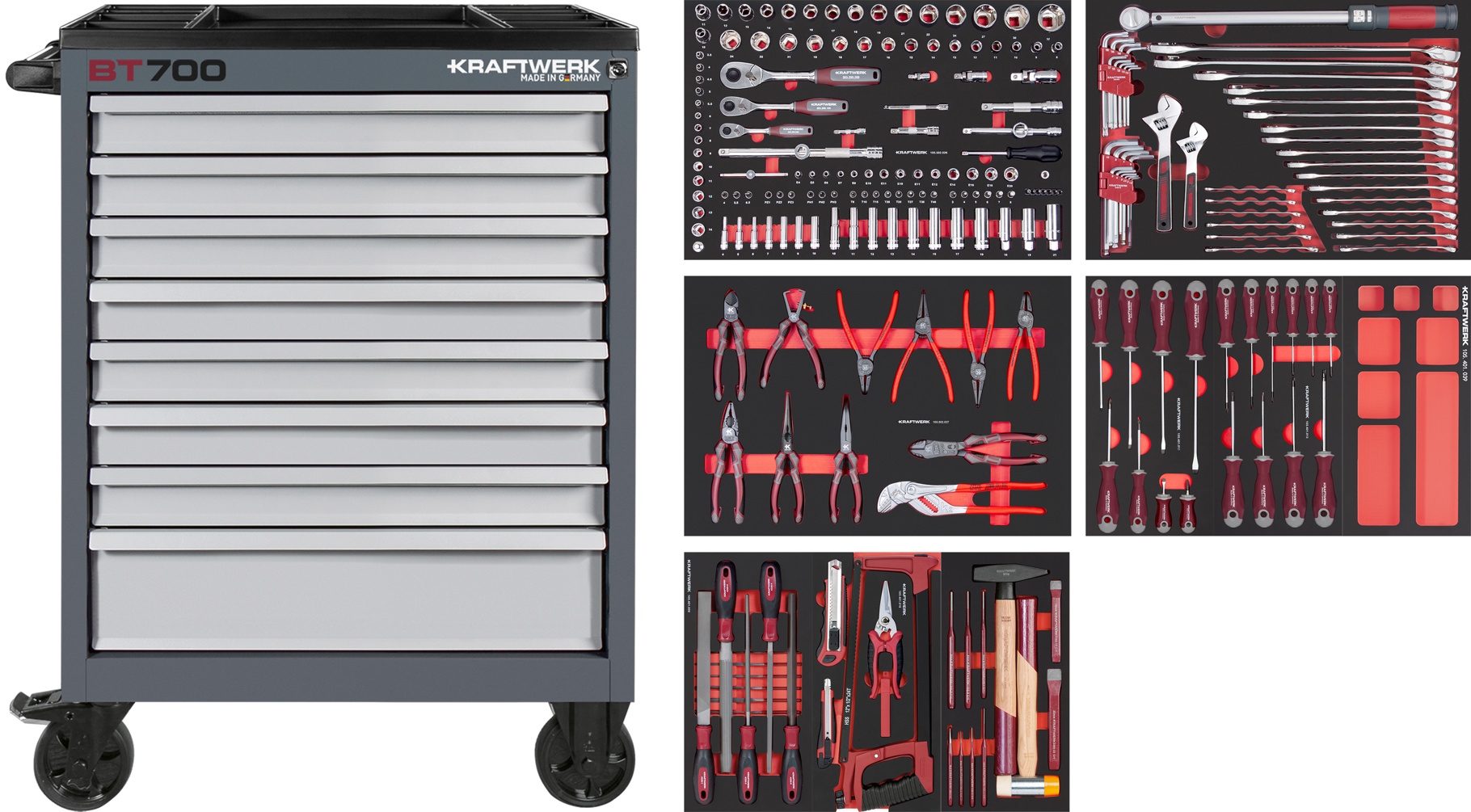 Kraftwerk 102.470.515 Werkzeugwagen | BT700 | 242-teilig