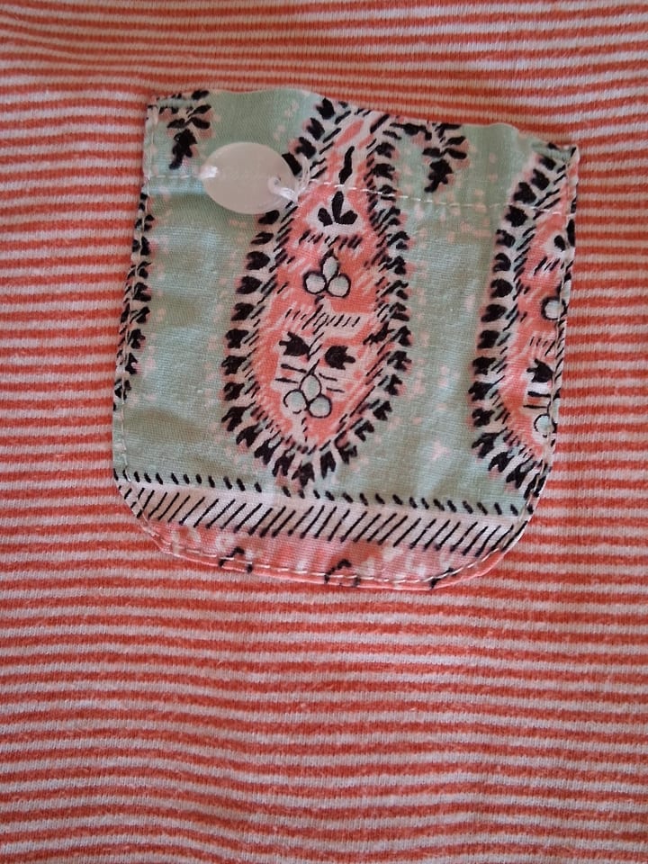 Paglie Kleid in Weiß/ Orange/ Lachsfarben  günstig kaufen 140