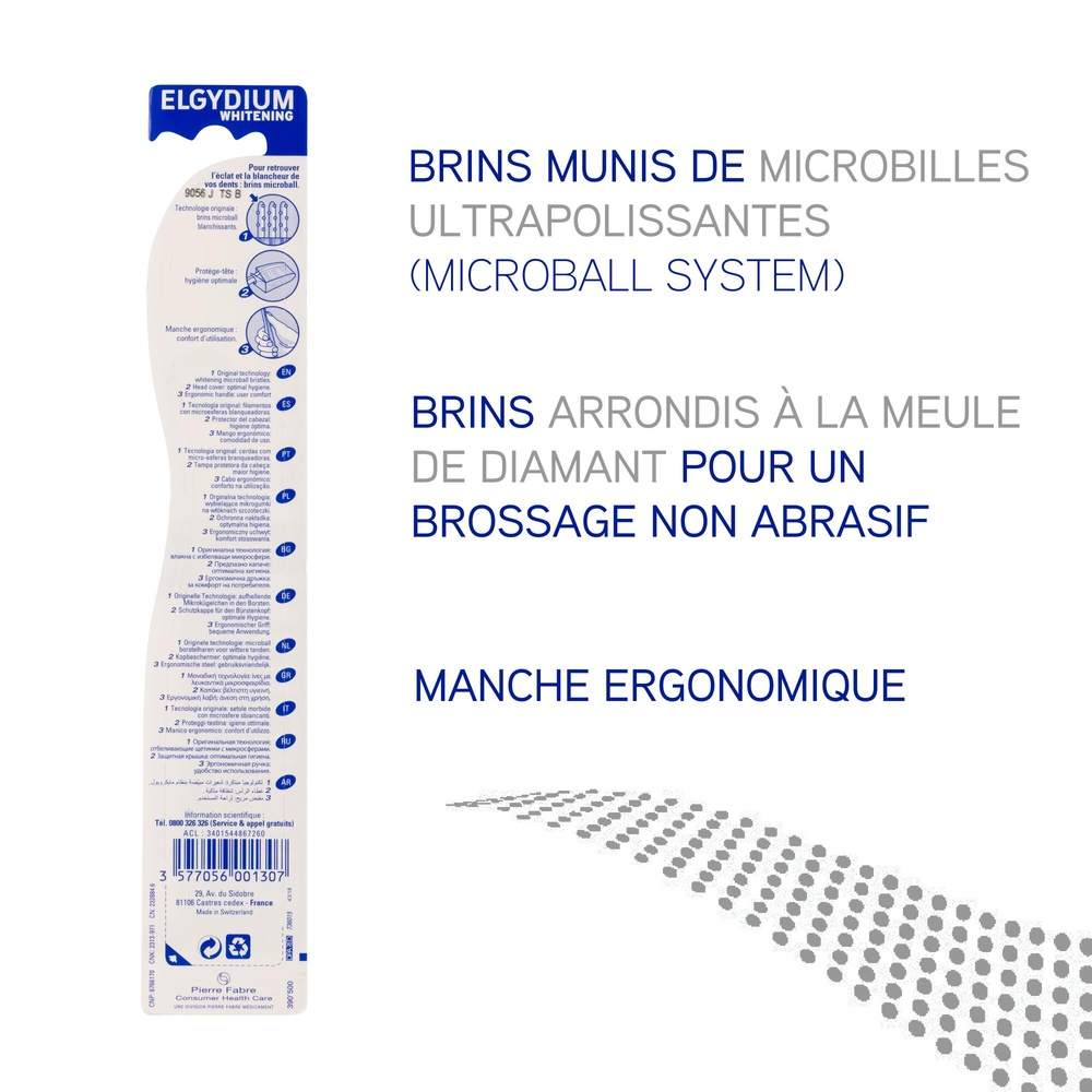 Oral Care ELGYDIUM Blancheur Souple Brosse à dents