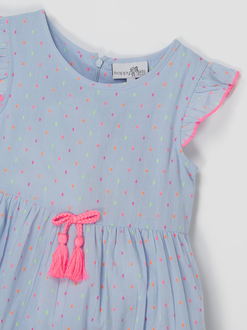 Kleid im Stufen-Look in bleu