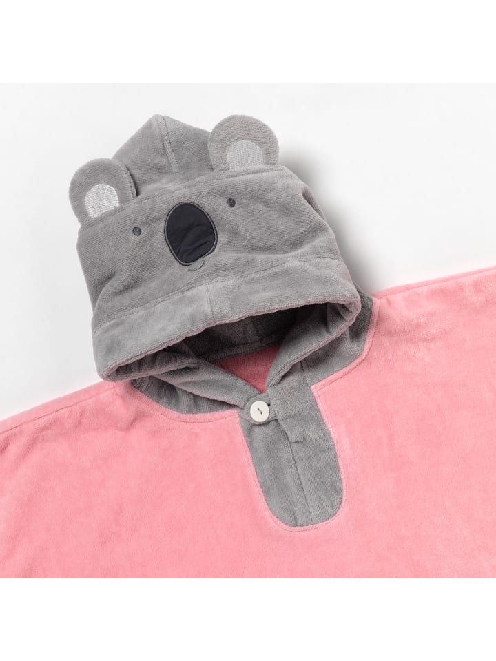 Schlummersack Frottee Badeponcho in Rosa-Weiß günstig kaufen