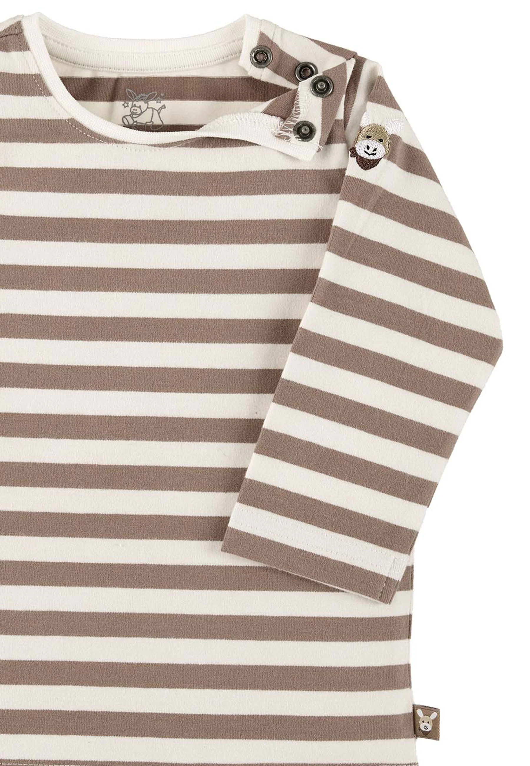 GOTS Langarm-Shirt aus Single Jersey mit Streifen