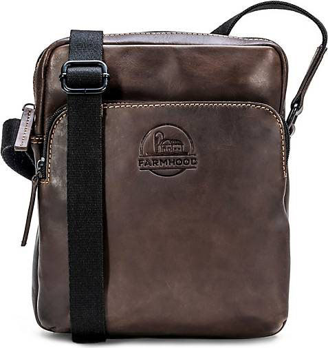 FARMHOOD Nashville Umhängetasche Leder 22 cm