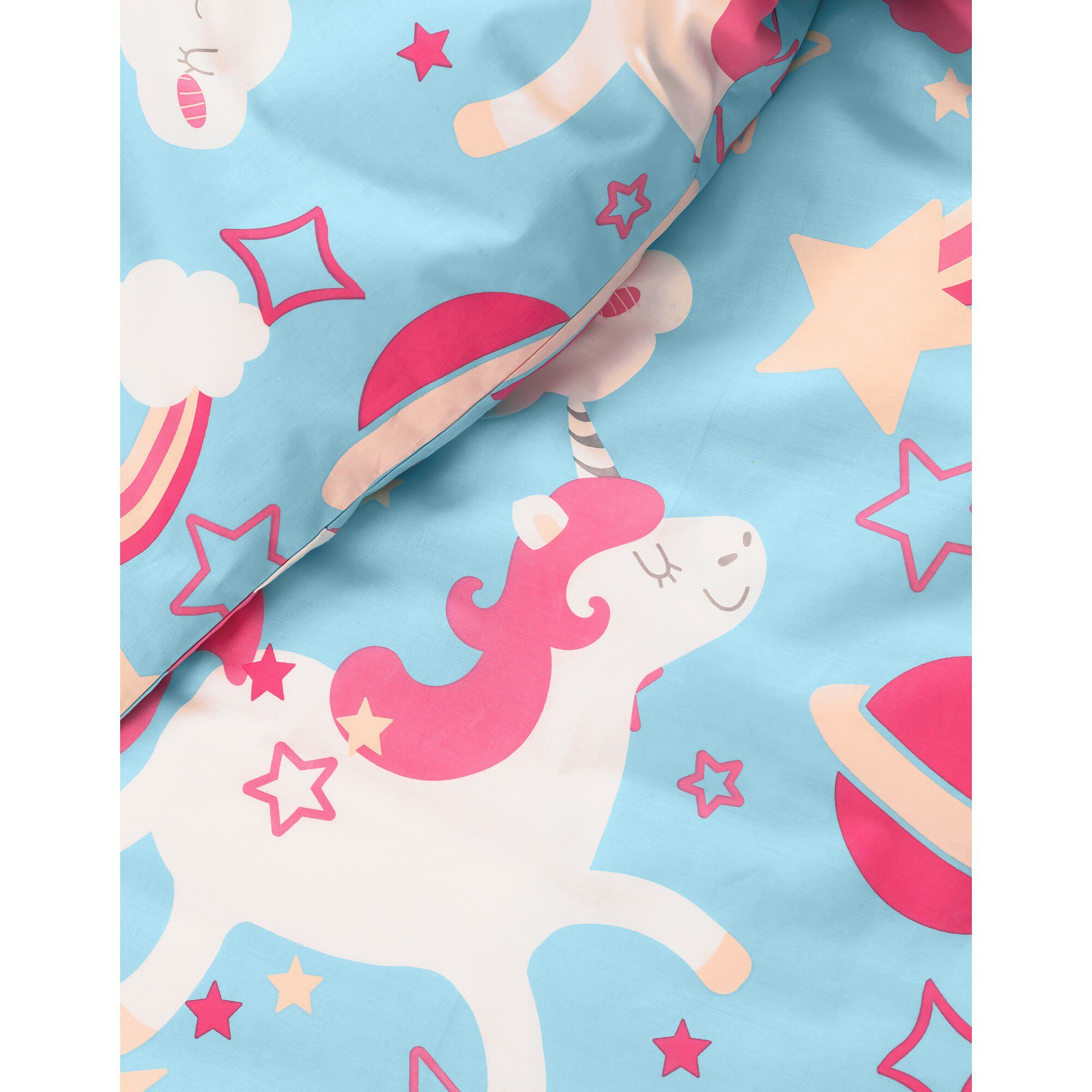 Linge de lit enfant à motif Licorne en coton biologique, éco-responsable