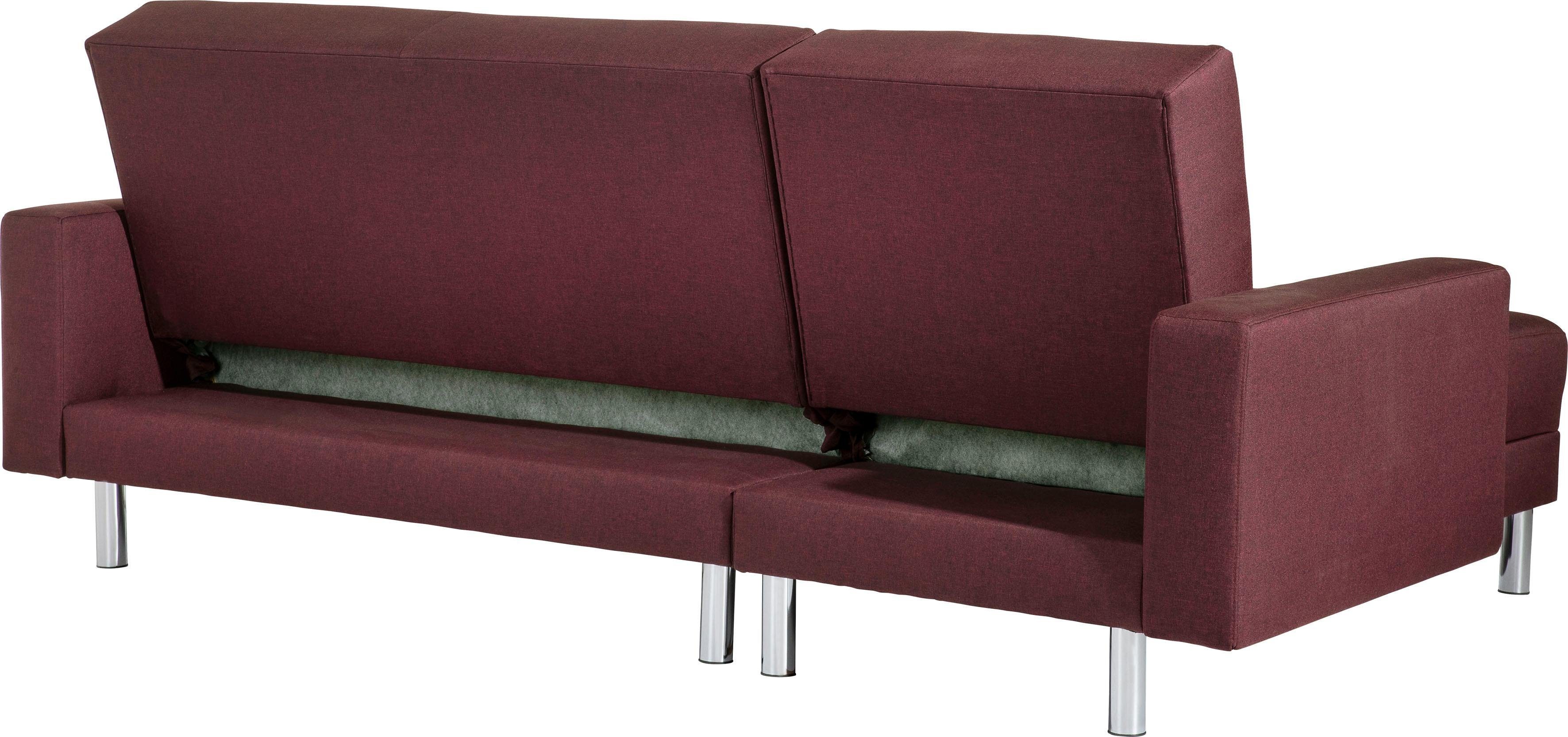 Max Winzer® Schlafsofa Just Fresh, mit Rückenverstellung, inklusive Stauraumhocker