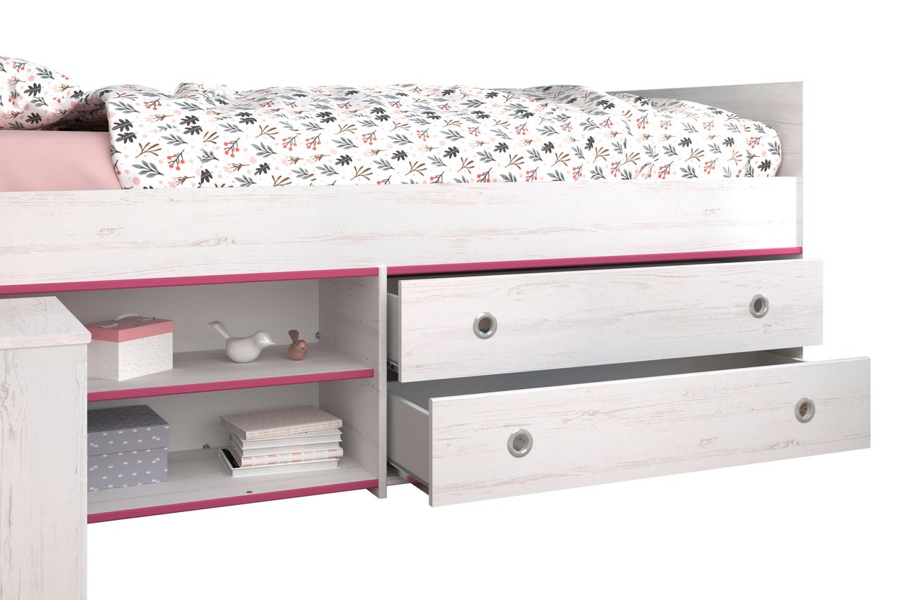 Parisot Kinderzimmer, 4-tlg., Smoozy 21 - Kanten drehbar - Pink oder Blau