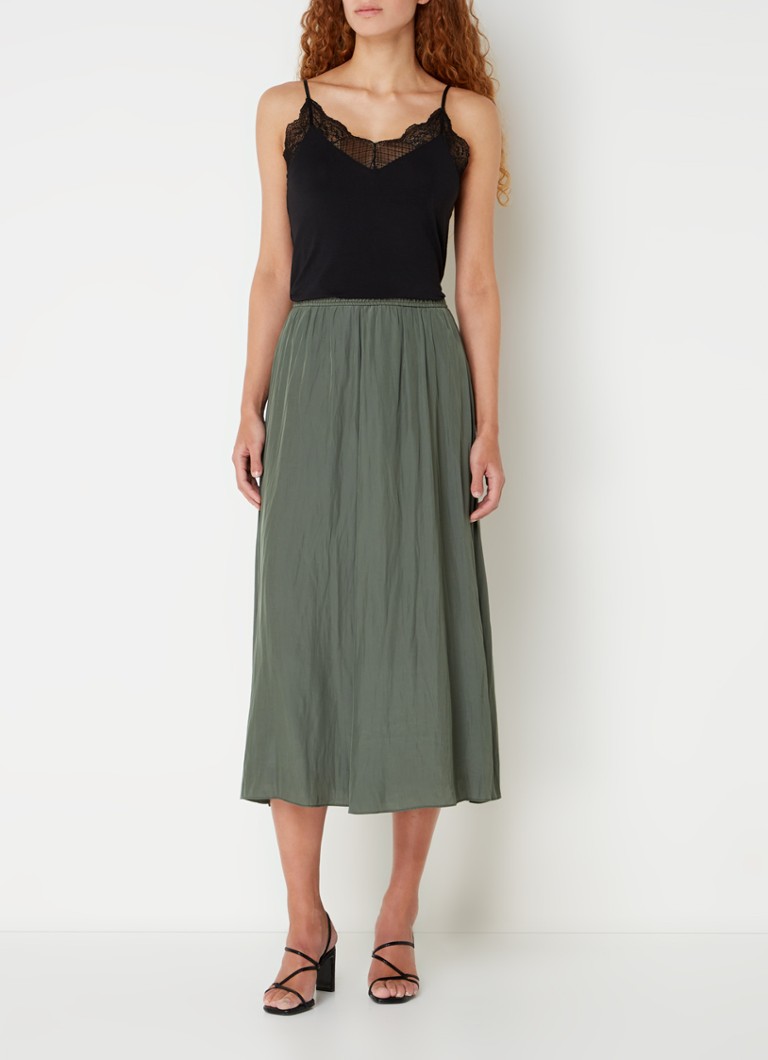 Saia midi Denisa com pregas da Gerard Darel