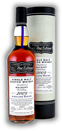 Macduff The First Editions 14 Years 2009/2023 Oloroso Sherry Butt 58,4% Macduff The First Editions 14 Years 2009/2023 Oloroso Sherry Butt 58,4% Hier vereinen sich die feinen floral-gebäckartigen Aromen des Macduff-Destillates mit nussig schokoladigem