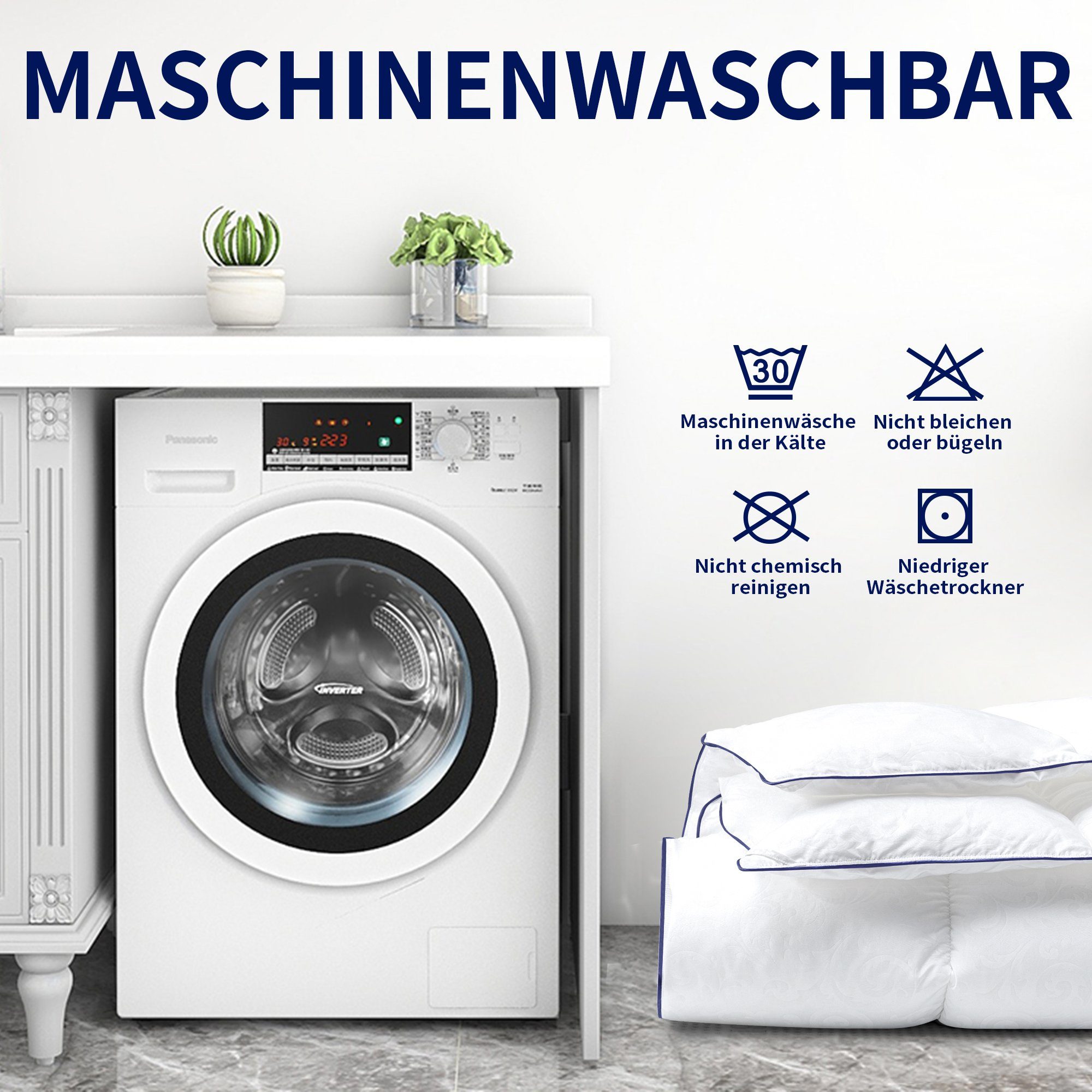 Microfaserbettdecke, Leichte Microfaserbettdecke, SUBRTEX, Füllung: 100% POLYESTER, Wohlige Wärme sorgt für angenehmen Schlaf.