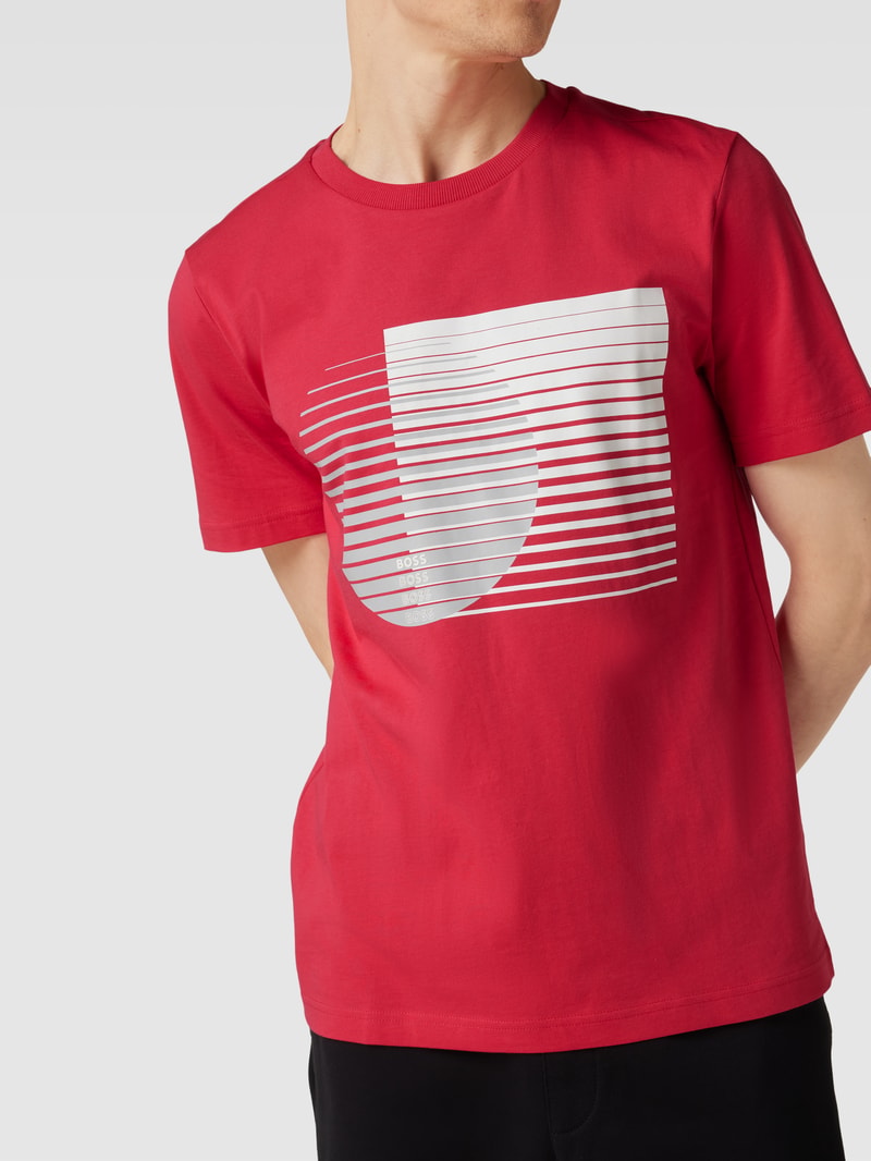 T-Shirt mit Logo-Print in pink