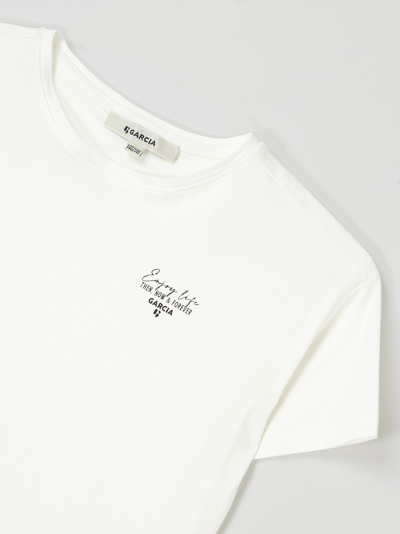 Boxy Fit T-Shirt aus Bio-Baumwolle in offwhite