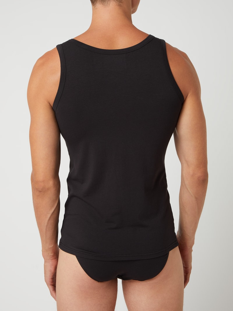 Tanktop mit Stretch-Anteil in schwarz